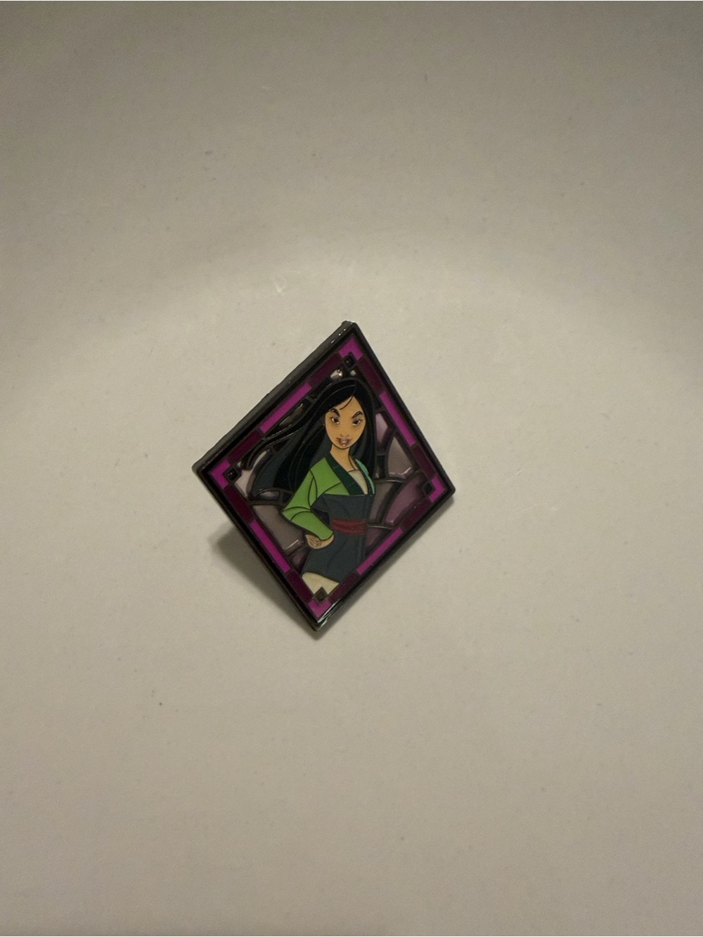 Disney mystery pin stained glass Mulan